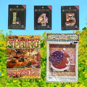 Mary Englebreit Enesco Bundle 3 Magnets Book Iron On Transfer for Shirt Xmas